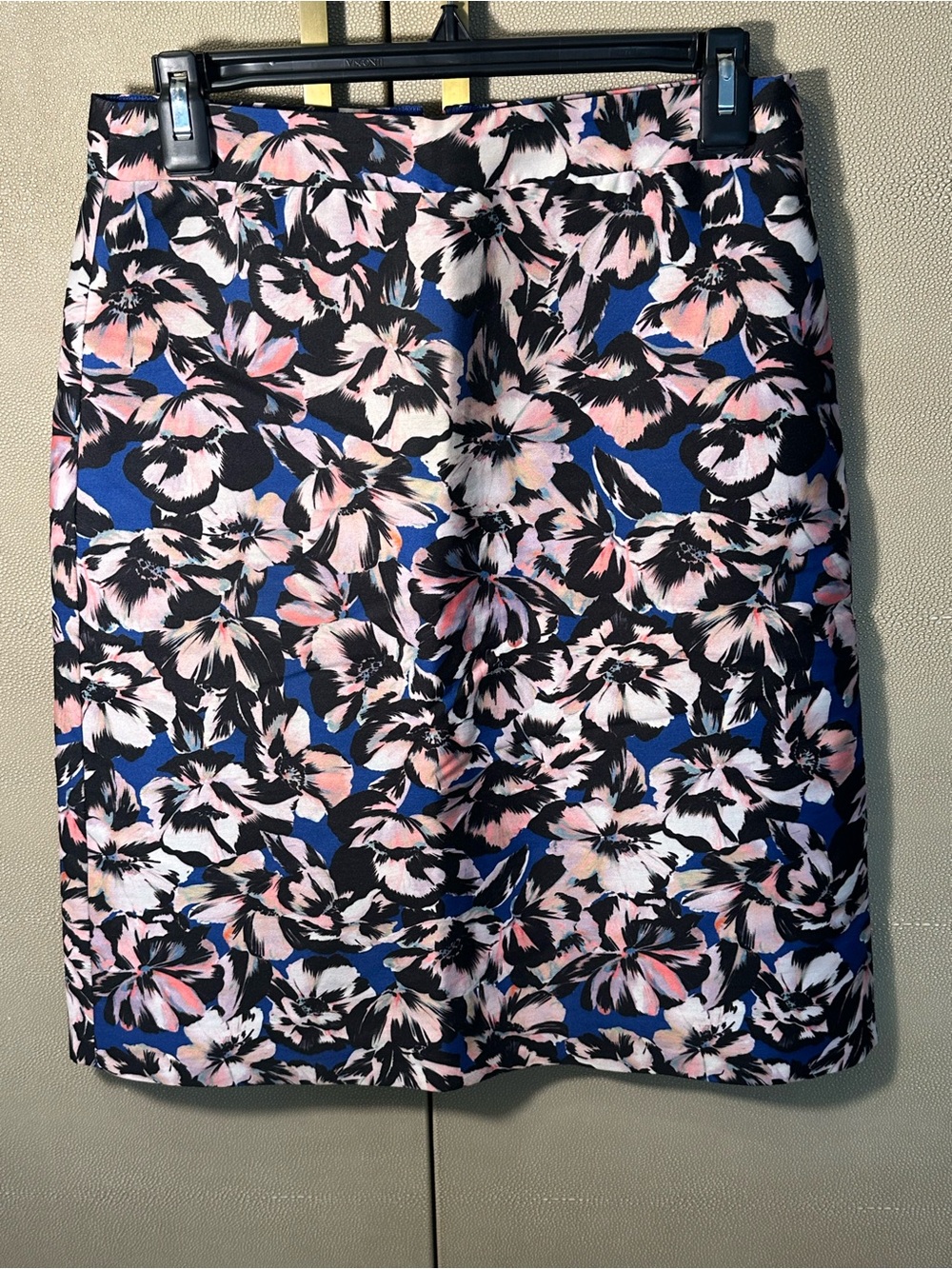 J. Crew Floral Pencil Skirt in Blue, Pink and Black